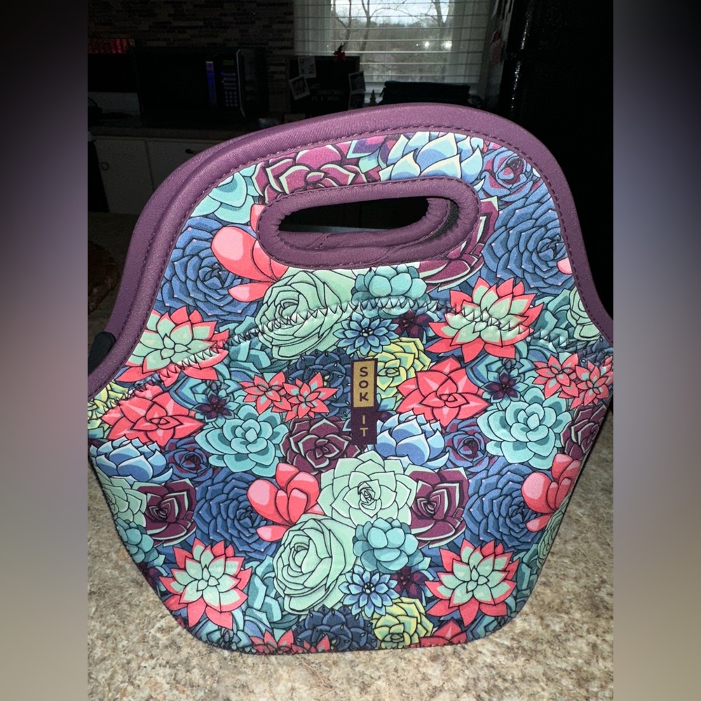 Floral Insulated Lunch Bag - Multicolor